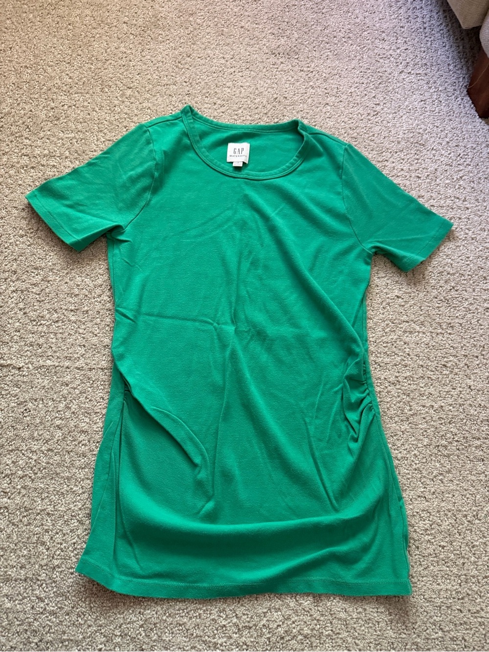 Maternity GAP Short Sleeve Green Tee Dress